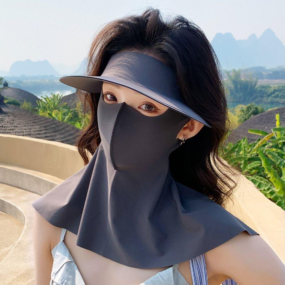 3D Breathable Sun Protection Mask Ice Silk Sunshade Face Mask Fashion Anti-UV Neck Scarf  Cycling