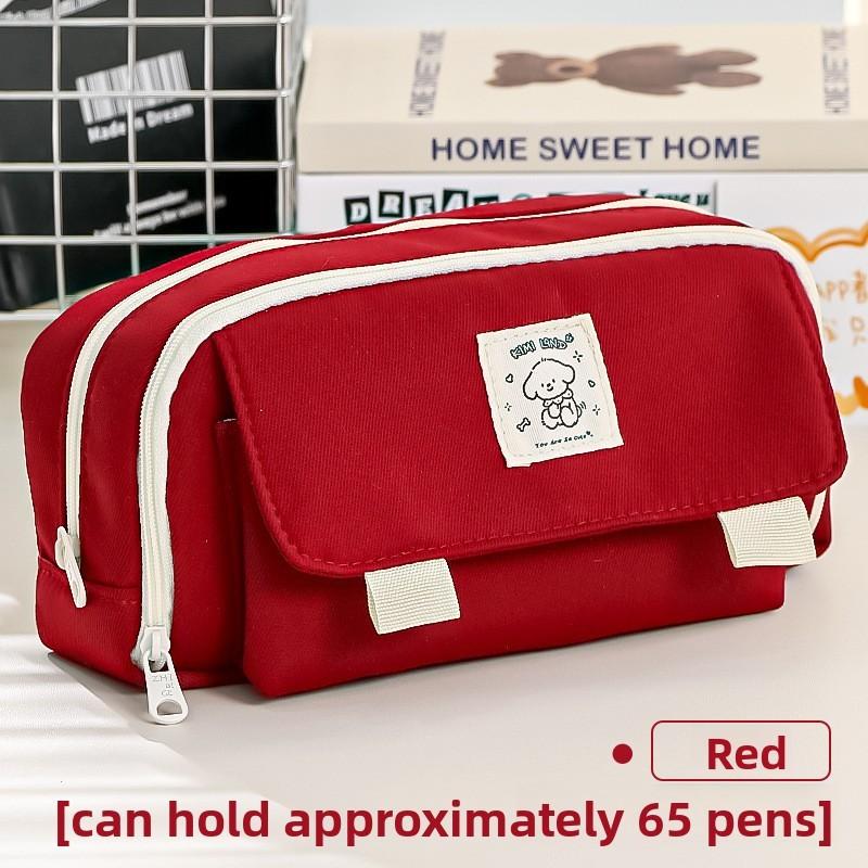 Girls Pen Case Spacious Durable Fabric Organizer For Middle School Students Stationery