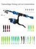 FTK Fishing Rod Reel Combo 4.92FT Rod Fishing Reel with Line and Lure Hooks Se