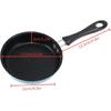 Mini Frying Pan, Omelet Pans Stainless Steel Prevent Stick Induction Pot Round Breakfast Small Fry Egg Pan with Long Plastic Handle 12cm/4.7in Blue