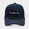 New Simple Small Letter Embroidery Mesh Splicing Breathable Baseball Cap Men's and Women's Tide Outdoor Leisure Shopping Sun Hat