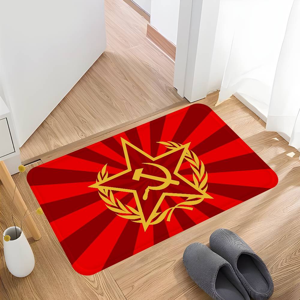 CCCP USSR Soviet Hallway Carpet Washable Non-Slip Living Room Sofa Chairs Area Mat Kitchen Doormat Area Rug
