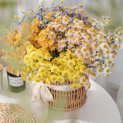 34 cm Künstliche Gänseblümchen Kamille Seidenblume Handstrauß Heimparty Tischdekoration Blumenarrangement Hochzeitsdeko