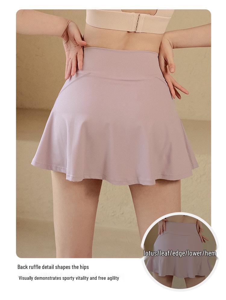 Women's Quick-Dry Midi Sports Skirt - Hip-Hugging, Anti-Exposure, Yoga & Running Fitness Skirt