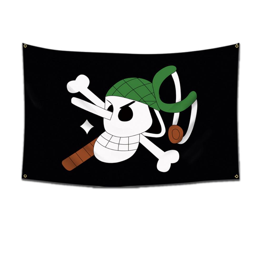 One Piece Anime Jolly Roger Muurdecoratie Banner Schilderen Speelgoed Cartoon Luffy Zoro Strooien Hoed Piraat Schedel Vlag Speelgoed Cadeau 60x90cm