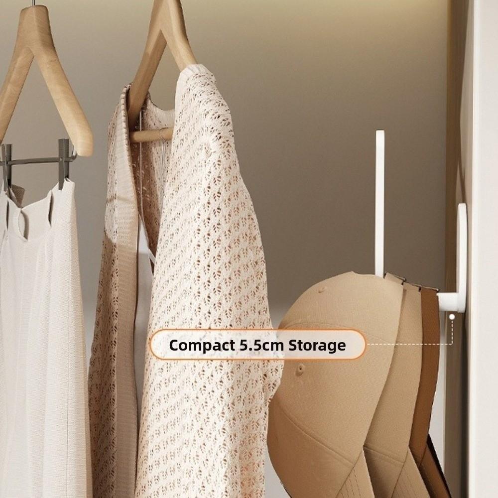 2Pcs Stretchable Cling Film Storage Rack Magnetic Hat Storage Holder Roll Paper Hanger Dorm