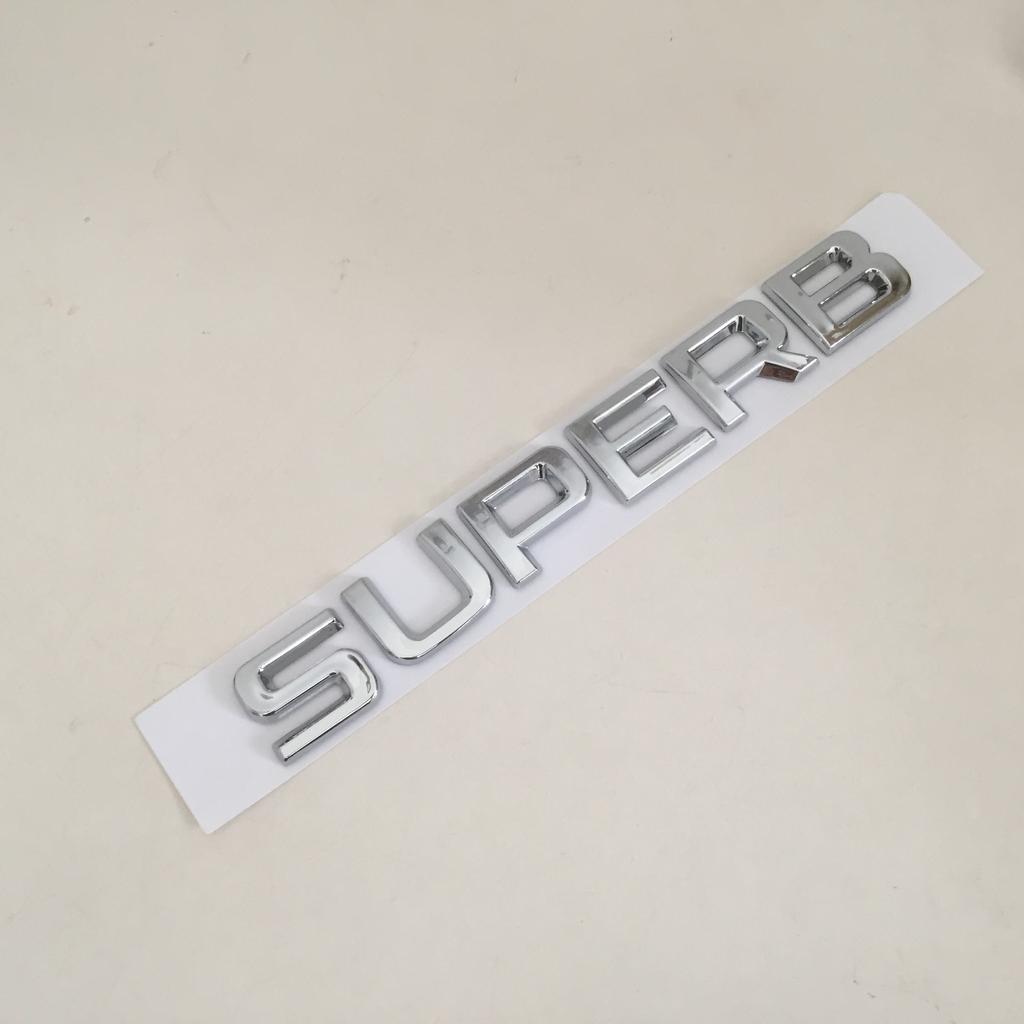 1pcs 3D ABS high quality forSuperb car Letter Emblem Rear tail trunk badge sticker Decal styling auto Accessories