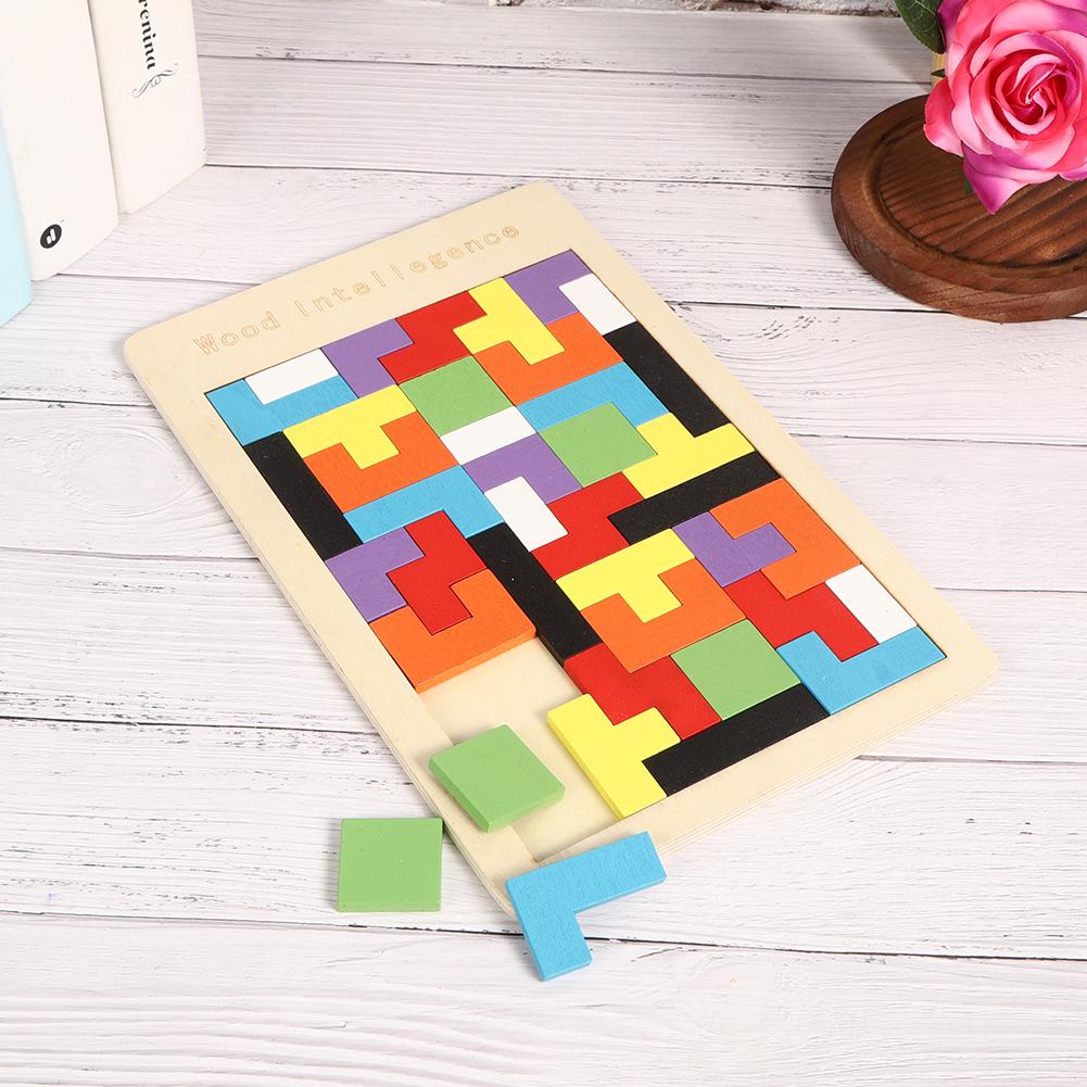 Holzblöcke Puzzle Desktop-Spiel Jigsaw Kinder Intelligenz Bausteine Spielzeug