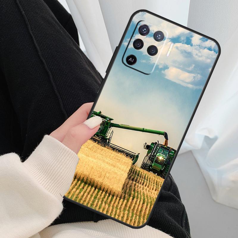 Farm Tractor Case For Oppo A96 A76 A16 A60 A98 A58 A78 A18 A38 A80 A40 A77 A57 A17 A74 A54 A94 A15 A5 Pro