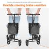 Foldable Four-wheel Fracture Assisted Bike Foldable Portable Assistive Walking Device Elderly Knee Scooter