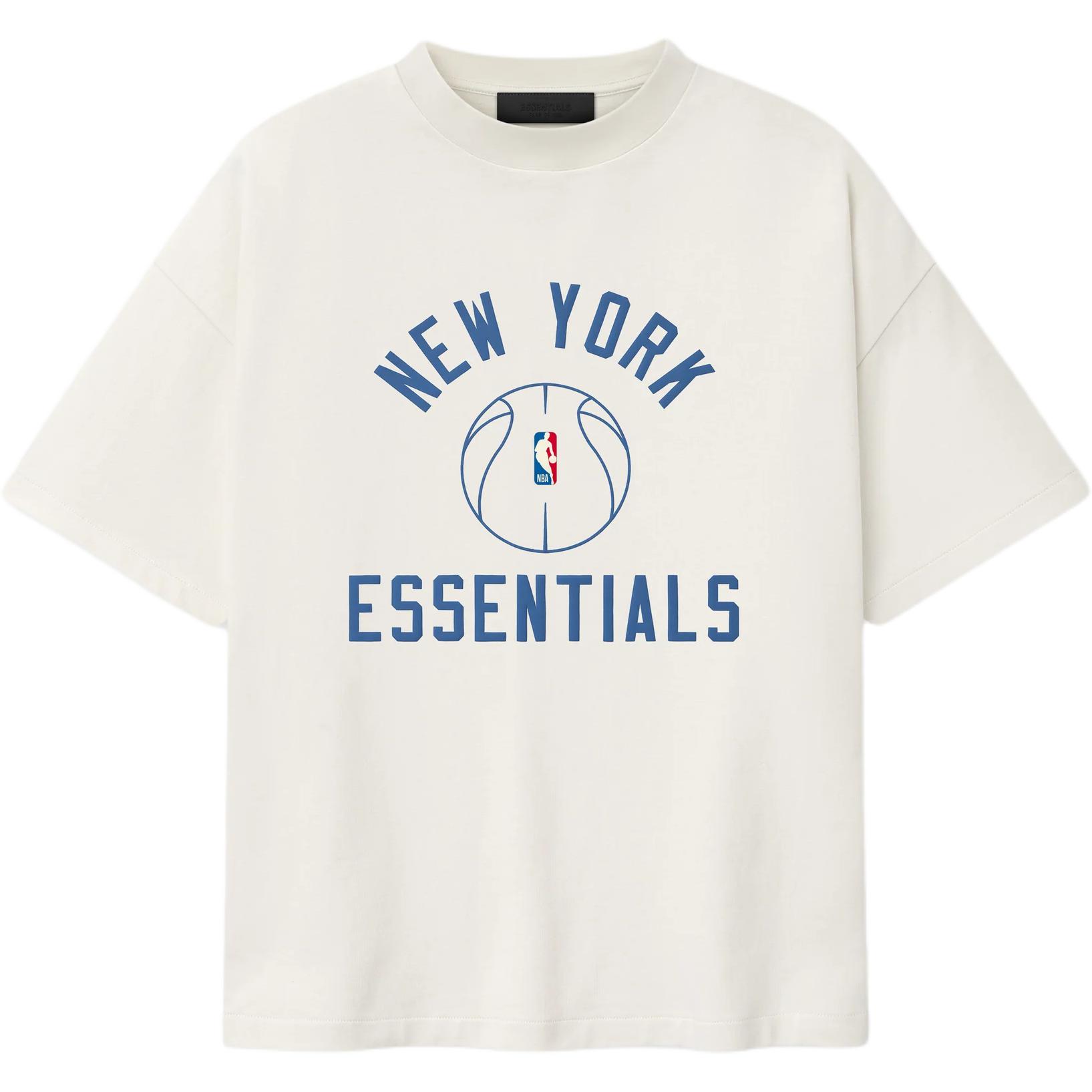 

Fear Of God Essentials NBA Collaboration SS26 Knicks X Barkley Hendricks 90s Tee Comfortable Loose Simple Short Sleeve T-Shirt 125BH262208F S