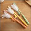 Feather Cat Teaser Wand with Bell, 38cm Long Interactive Cat Toy for Indoor Play, Boredom Relief & Exercise
