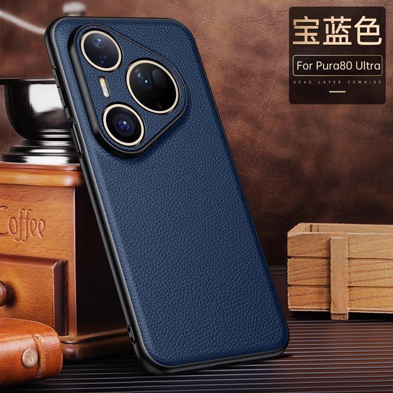 Genuine Full-Grain Leather Phone Case P80 Pro Plus Ultra P70 With Shockproof Protection Luxury Business Style