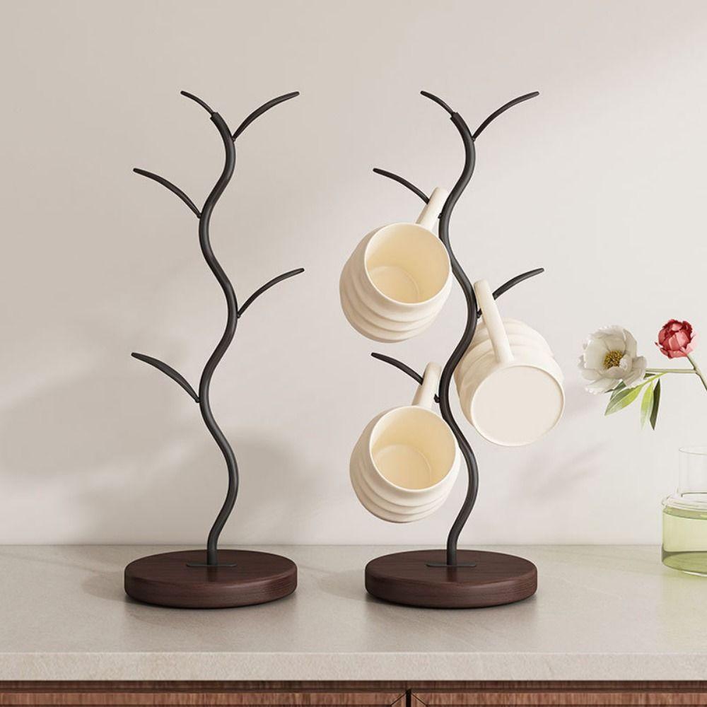 Tree Shape Water Cup Hanger Free-Standing Cup Display Stand Modern Mugs Storage Rack Bracelets