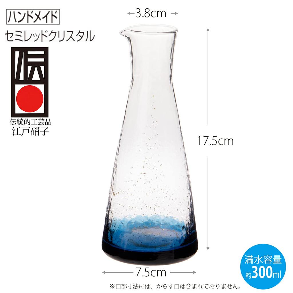 Toyo Sasaki Glass Edo Glass Yachiyo Kiln Sake Bottle 300ml Made In Japan Carafe Katakuchi Bowl Pitcher Decanter Gift Present 63701