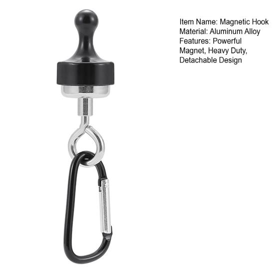 Camping Magnetic Hook Heavy Duty Aluminum Alloy Detachable Outdoor Canopy Camping Tent Canopy Lantern Light Kettle Hanging D-ring Buckle Hanger