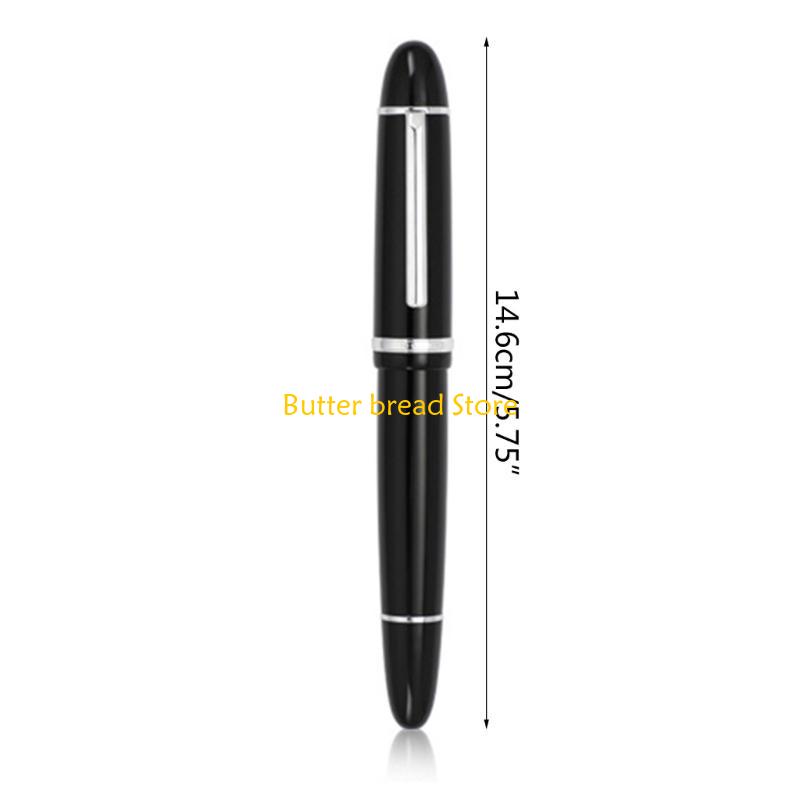 W89C Fountain Pen X159 Series Pen 0.5mm Fine Steel Nib Silver Clip Rotary Suction for Students Office Gift