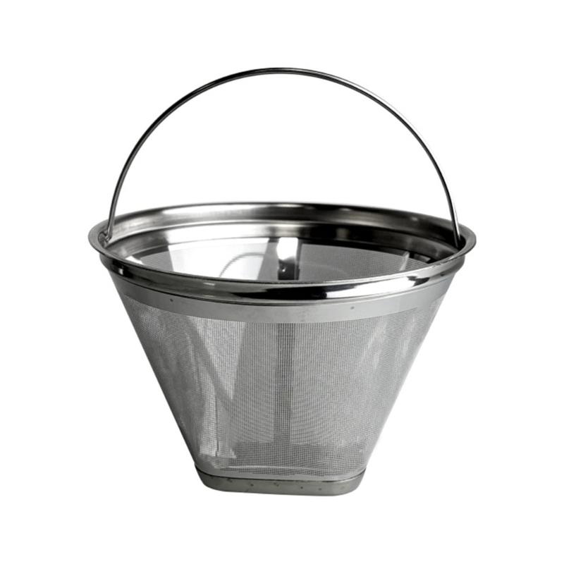 Stainless Steels Coffee Filter Fine Mesh Screen Reusable Cone Shape Strainer for Espresso Coffee Maker Machine Part