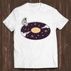 Cosmic Sound Vinly Astronaut Planets Solar System Sun Meme Gift Funny Style Unisex Gamer Cult Movie Music Tee Mens Kids T Shirt C582