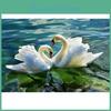 Full Diamond 5d Diy Painting Two Swans Embroidery Cross Stitch Home Decor Handmade Gift