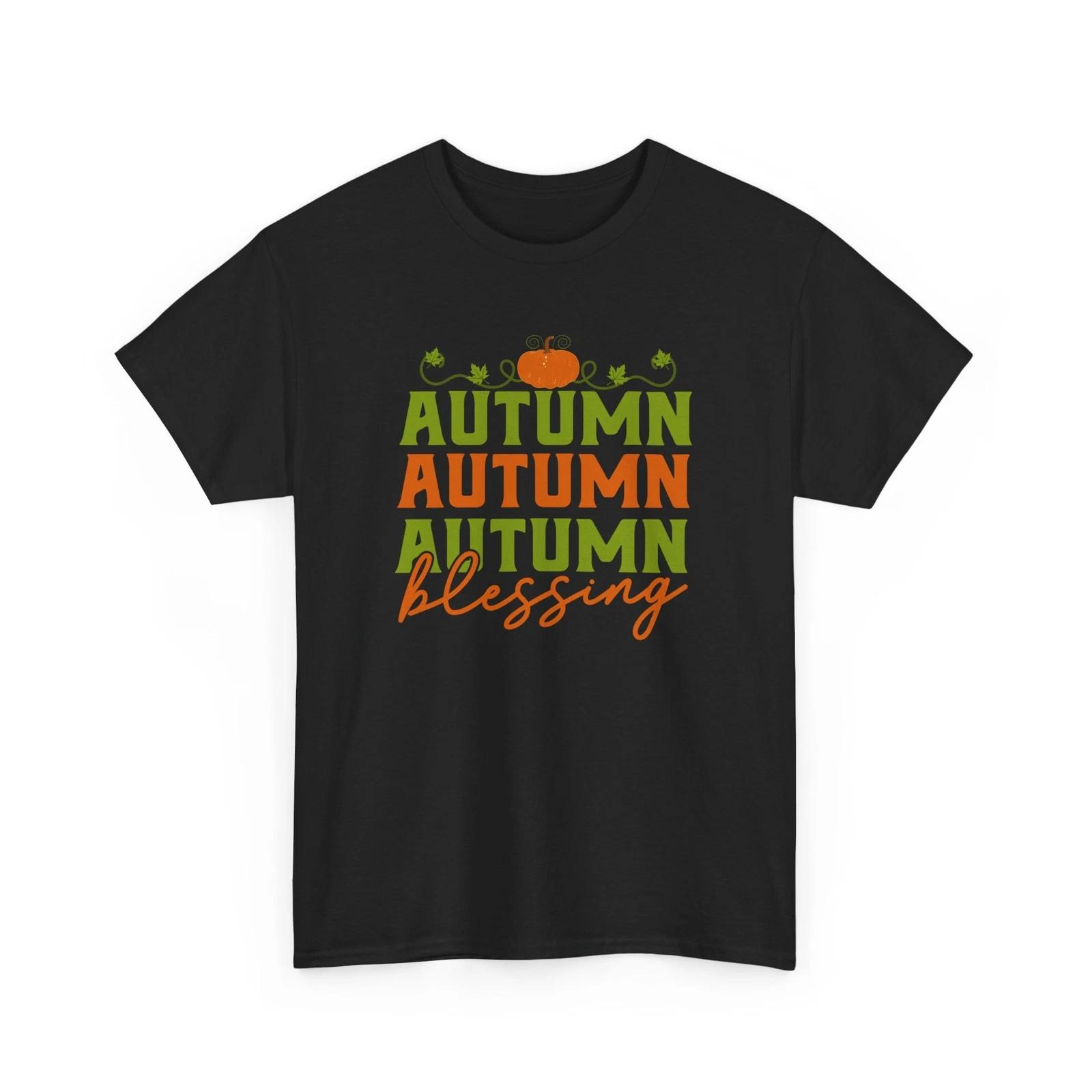 Fall Aesthetic T-Shirt | Autumn Leaves Pumpkin Spice Tee | Autumn Blessing L