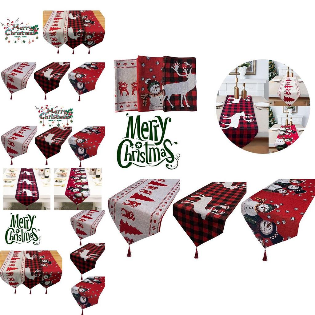 Festliche Stickerei 71" Weihnachts-Tischläufer Langlebige Weihnachts-Heimdekoration