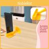 Portable Yellow Plastic Battery Free Speaker Desktop Phone Holder Music For