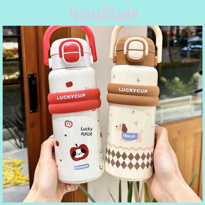 Kids Cartoon Stainless Steel Insulated Cup With Handle For Children And Students