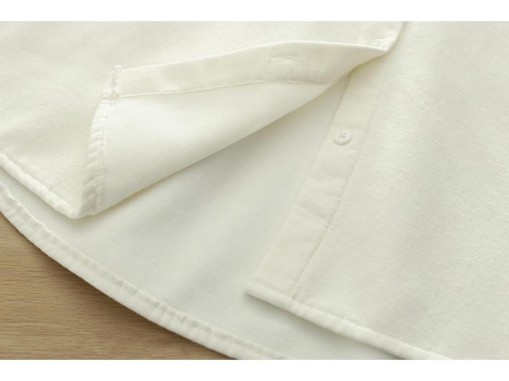Women's Warm Autumn/Winter Velvet Shirt with Artistic Rabbit & Radish Embroidery