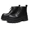 Martin boots men's autumn and winter heightening tooling locomotive wind super fire leather boots big head advanced short boots 9133-Y