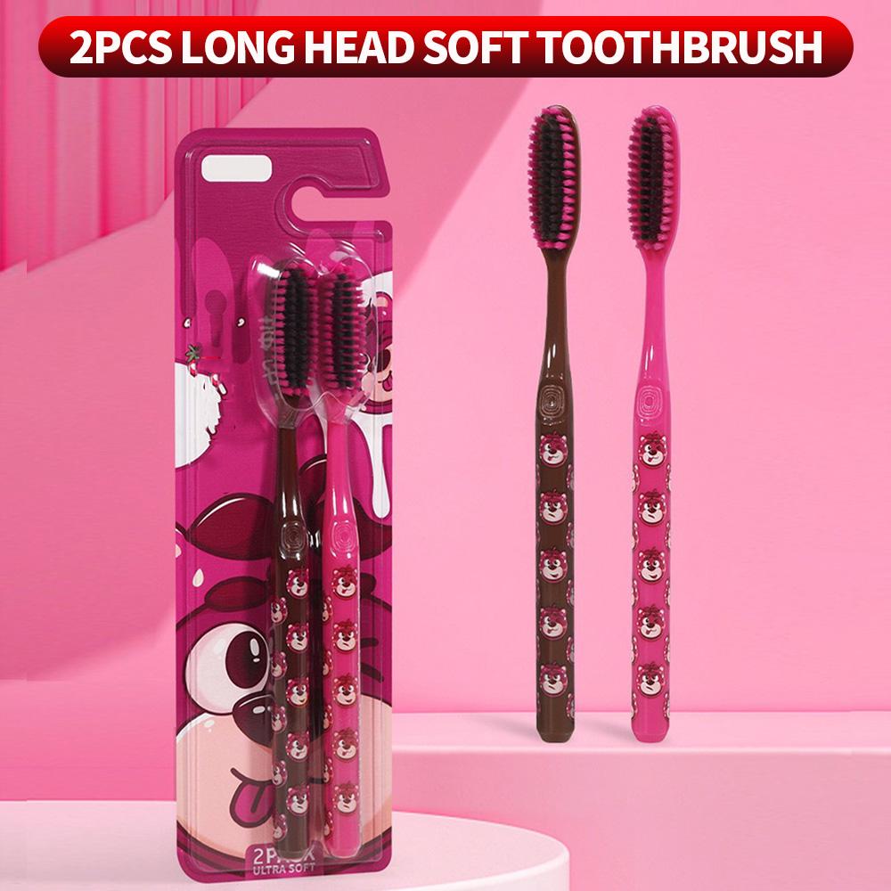

4PCS/2PCS hot selling toothbrush set, large head long handle and three sided ring brush, suitable for household manual toothbrus
