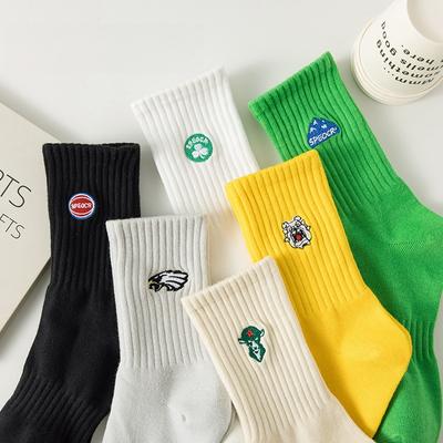 New Athletic Embroidered Socks for Men Basketball Cotton Crew Socks Fashion Women Men Sports Running Socks High Quality