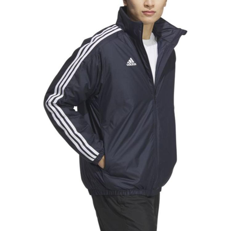 Adidas FW24 M MH 3S Series Fashion Warm Thick Long Sleeve Jacket Men Jacket Legendary-Ink JG8523