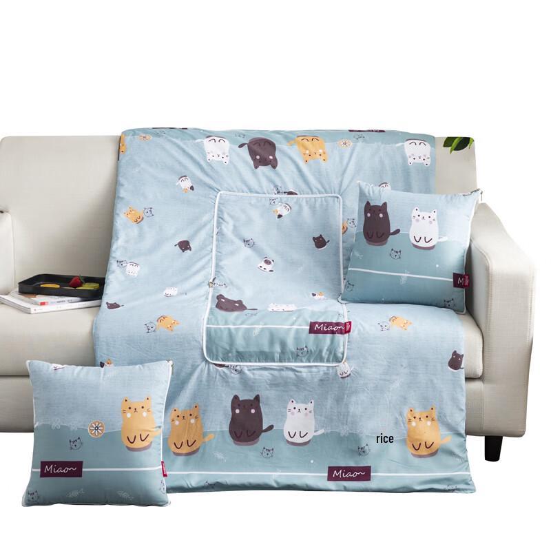 Cat Print 2-in-1 Cushion Blanket