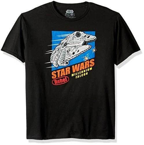 Star Wars Men s Pixelated Millenium Falcon T-Shirt 3XL