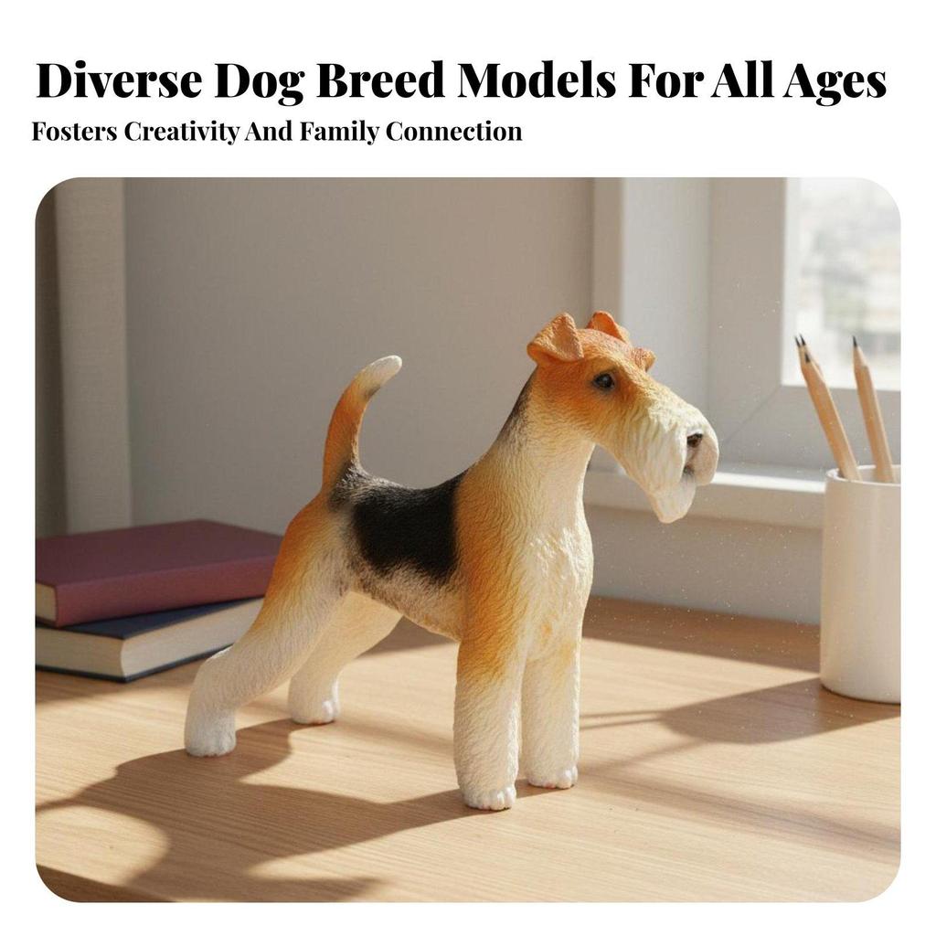 Simulation Dog Breed Model 3C Certified Highly Detailed Puppy Figurine for