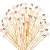 200Pcs Disposable White Seashell Cocktail Picks Conch Handmade Toothpicks Bamboo
