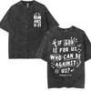 Washed Vintage Aesthetic Christian T-shirt Men's Jesus Died for Me Now I Live for Him Tee Shirt Unisex Fashion Oversized T Shirt