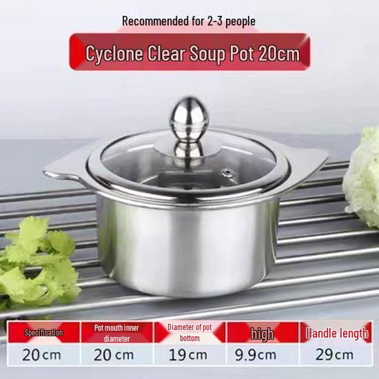 Stainless Steel Single-Serve Mini Hot Pot with Induction Compatibility and Extra Thick Design for One Person