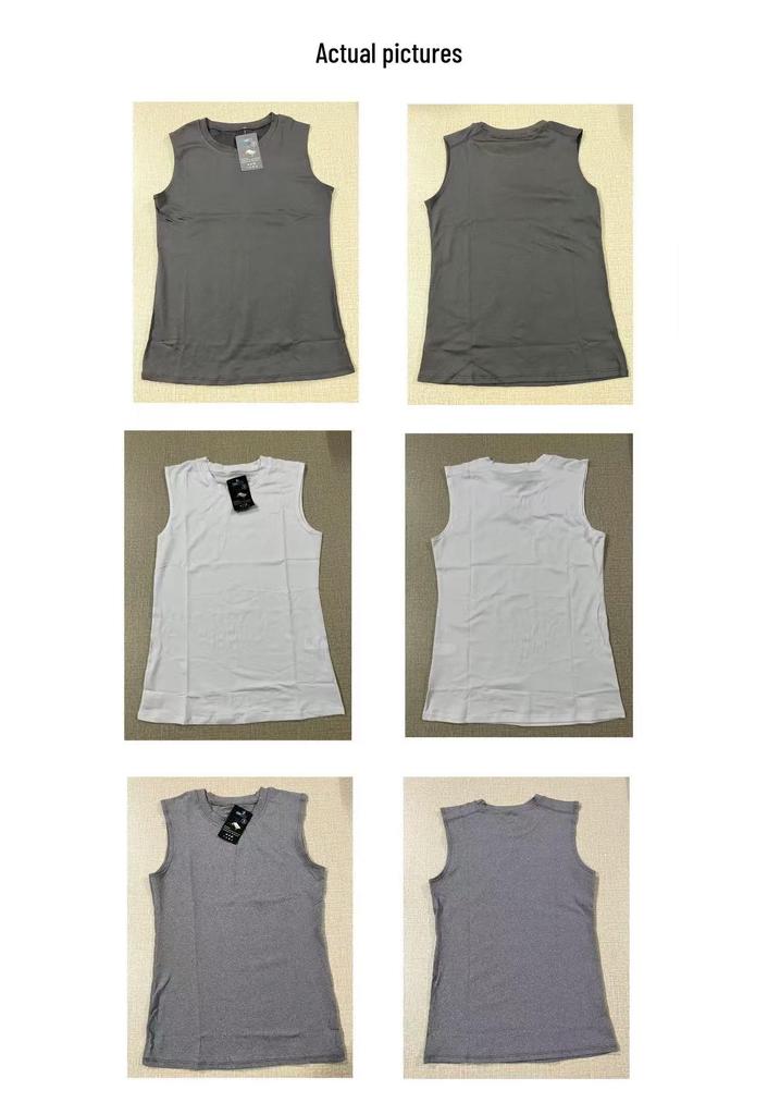 Men's Quick-Dry Sports Vest - Summer Sleeveless Basketball Fitness Top, Sweat-Absorbing, Casual Pure Color Sportswear