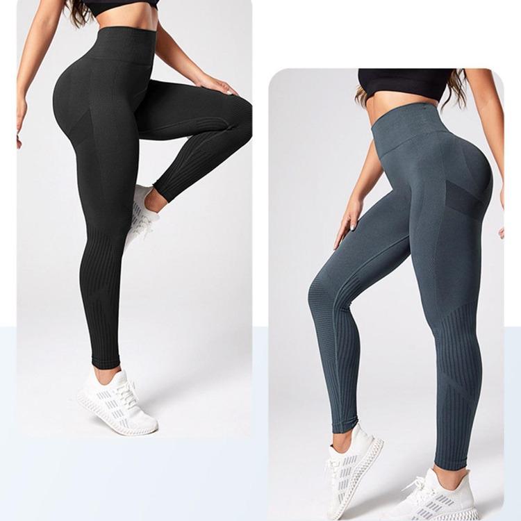 Women High Waisted Seamless Yoga Pants Gym Leggings Solid Fitness Running Workout Training Tights Sportswear