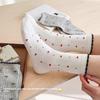 Sock Flowered Lace Socks for Spring and Summer Cotton Socks with Bows, Gray and White Mesh Breathable Women's Socks, Sweet Mid-calf Socks