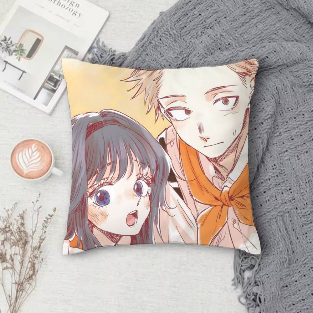 K-Kaoru Hana Wa Rin To Saku Double-Sided Printed Square Pillow Cover Decorative Cushion Cover For Sofa Bedroom Bedside