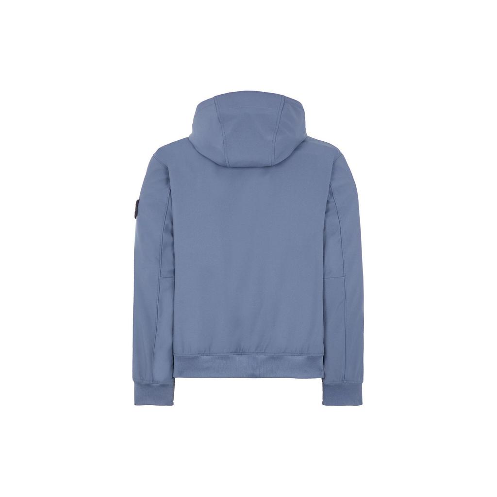 Stone Island Ss24 Soft Shell Windproof Waterproof Breathable Solid Color Single-Breasted Casual Hooded Jacket Men jackets 801540227-V0024