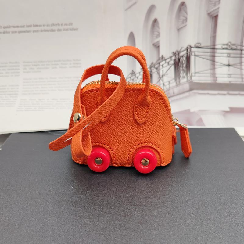 

New Trend Fashion Cute Small Motorcycle Handlebar Bag Adorable Leather Bag Headphone Bag Metal Chain Bag With Tassel Coin Bag 8.5x4.5x9cm хаки