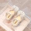 Girls Closed-Toe Glitter Sandals 2026 Soft Sole Princess Style Kids Shoes With Hook Loop Closure
