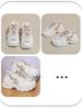 Spring and summer girls' double mesh thick soled dad shoes