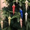 6pcs Painted Christmas Gourd String Pendant Reusable Xmas Tree Ornaments  Wedding Party