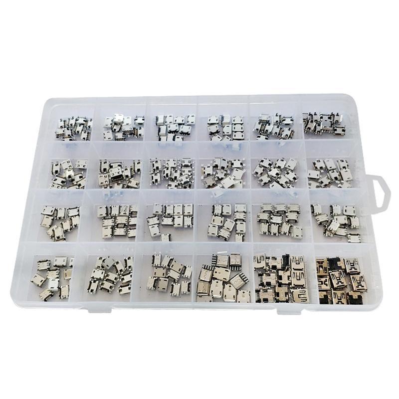 Portable Micro USB Charging Port Connector Mini Connection Tool 24 Models Types Multipurpos for Security Equipment