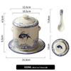 Yoshida Artisan Ceramic Double-Boiler Stew Pot - Fish Joy 3-Piece Set